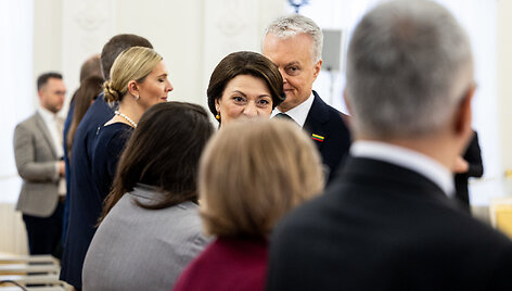 Valstybės apdovanojimų įteikimo ceremonija Prezidentūroje