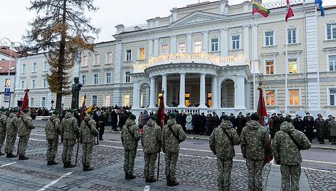 Iškilminga ministrų pasikeitimo ceremonija prie Krašto apsaugos ministerijos