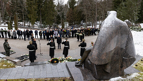 Žuvusiųjų pagerbimo ceremonija Antakalnio kapinėse 