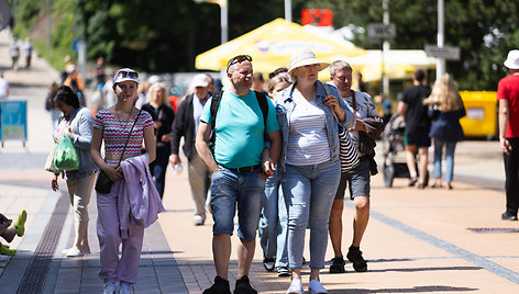 Penktadienį į Palangą atvažiavo nauji poilsiautojai