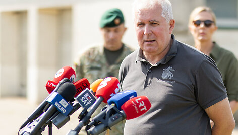 VSAT organizuotų taktinių pratybų &bdquo;PRIEDANGA &ndash; 2023&ldquo; epizodas ir spaudos konferencija