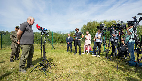 VSAT organizuotų taktinių pratybų „PRIEDANGA – 2023“ epizodas ir spaudos konferencija