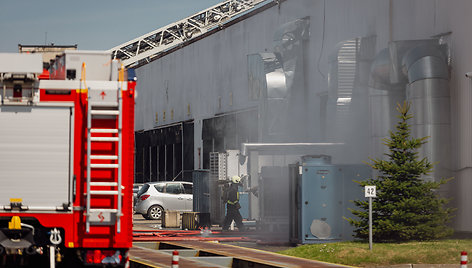 Gaisras „Pergalės“ saldainių fabrike