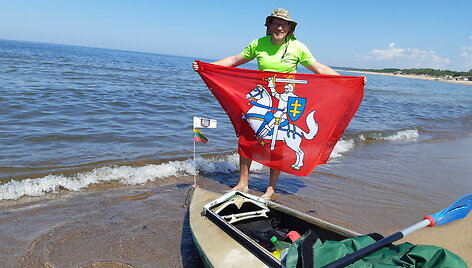 Rolandas Kriugžda Lietuvą perplaukė baidare, įveikė 555 km 