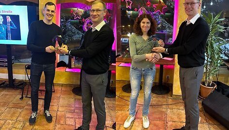 Vytautas Strolia, Natalija Kočergina ir LBF prezidentas Arūnas Daugirdas