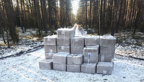 Kapčiamiesčio apylinkėse &ndash; milžini&scaron;kas kontrabandinių cigarečių radinys