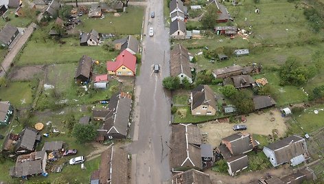 Audros nusiaubta Žagarė – iš paukščio skrydžio