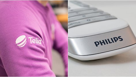 „Telia“ ir „Philips“ logotipai