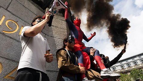 Studentų protestai Briuselyje
