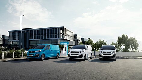 Vandeniliu varomas &bdquo;Peugeot e-Expert Hydrogen&ldquo;