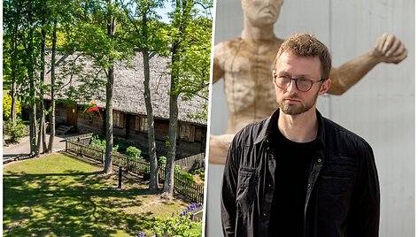 J.Basanavičiaus gimtinė Ožkabaliuose ir skulptorius Mykolas Sauka