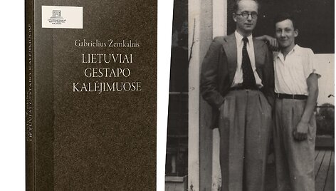 Vytautas Landsbergis-Žemkalnis (kairėje) su sūnumi Gabrieliumi Žemkalniu. LLMA, f. 811, ap. 1, b. 43, I.3