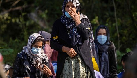 Migrantai Lenkijos pasienyje