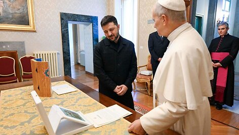 Volodymyras Zelenskis ir popiežius Leonas XIV 