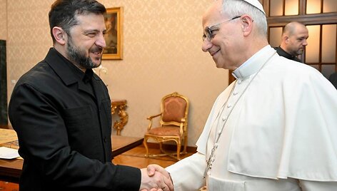 Volodymyras Zelenskis ir popiežius Leonas XIV 