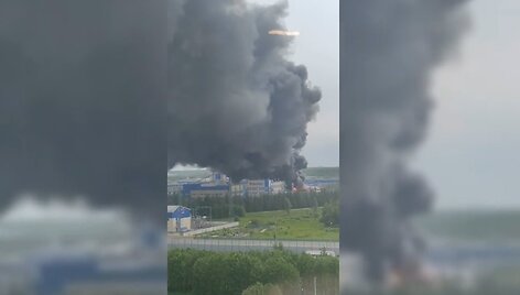 Netoli Sankt Peterburgo užsiliepsnojo gamykla &bdquo;Pigment&ldquo;