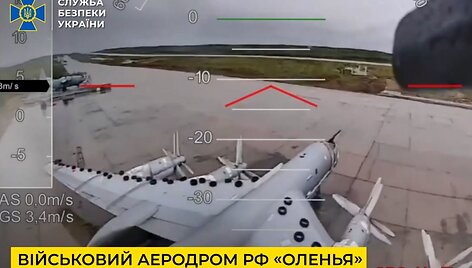 Rusai padangomis ant bombone&scaron;ių bandė apsaugoti savo lėktuvus nuo dronų