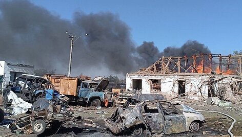 Po rusų atakos Beryslave Chersono srityje