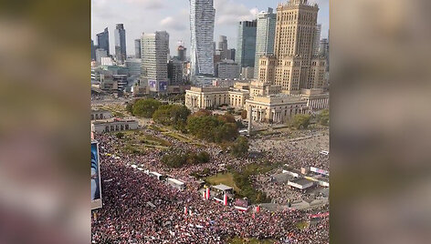 Protestas prie&scaron; Vyriausybę Var&scaron;uvoje