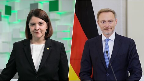 Lietuvos Finansų ministrė Gintarė Skaistė ir Vokietijos Finansų ministras Christian Lindner