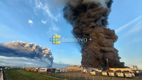 Ukrainos dronai smogė &bdquo;Wildberries&ldquo; logistikos centrui Sankt Peterburge