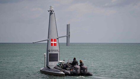 Plūduriuojantis dronas Baltijos jūroje