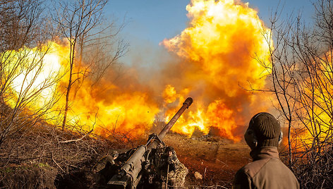 Ukrainos ginkluotųjų pajėgų kareivis prie Soledaro