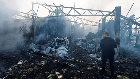 Rusijos atakų padariniai Kyjive