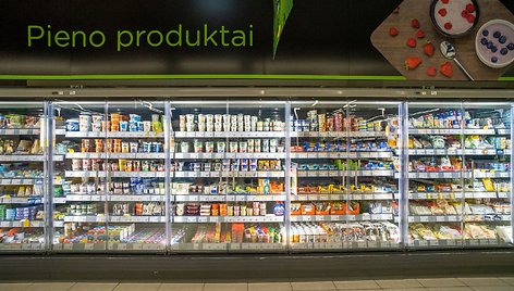 IKI parduotuvės pieno produktai