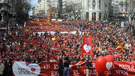 Akimirka i&scaron; protesto akcijos.