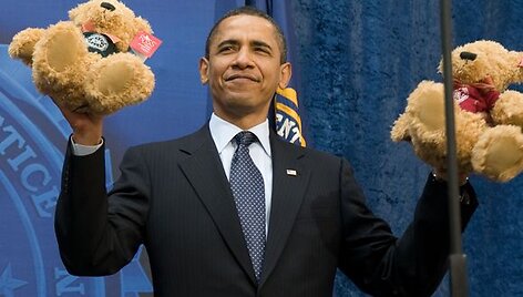 Barackas Obama laiko pliu&scaron;inius me&scaron;kiukus.
