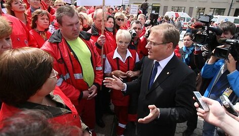 Medikų protesto akcija