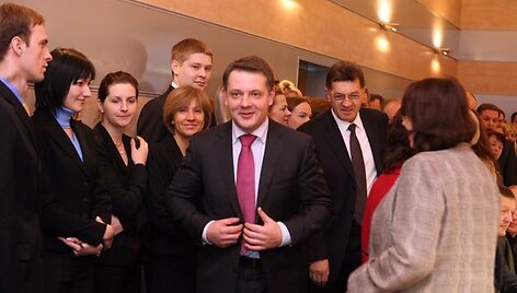 Eligijaus Masiulio naujojo susisiekimo ministro pristatymas ministerijos darbuotojams