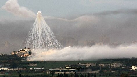 Bombarduojamas Gazos ruožas