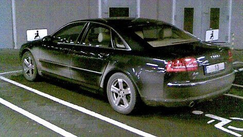 Fotopolicija: krep&scaron;ininko Pauliaus Jankūno automobilis