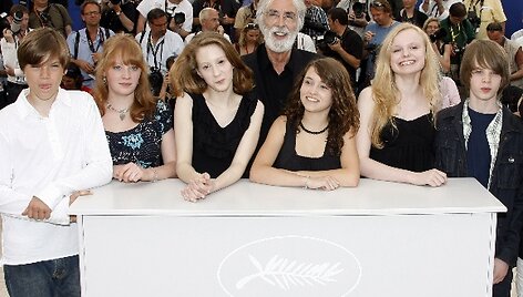 Režisierius Michaelis Haneke su kūrybine grupe