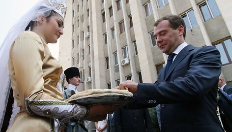 Rusijos prezidentas D.Medvedevas Pietų Osetijoje