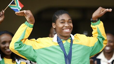 Bėgikės Caster Semenya sutiktuvės Johannesburge (Pietų Afrikos respublika)