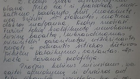 A.Ūso uo&scaron;vės lai&scaron;ko rankra&scaron;čio kopija