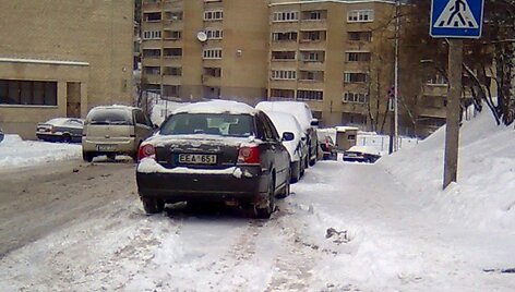 TOYOTA ant pėsčiųjų perėjos