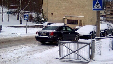 TOYOTA ant pėsčiųjų perėjos