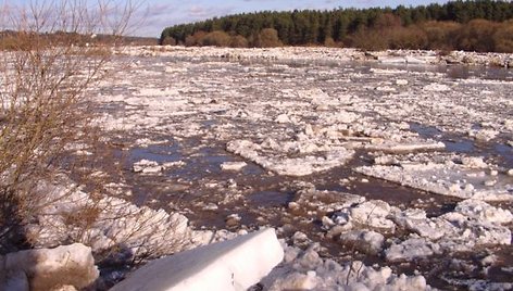 Radikių kaime likviduojami potvynio padariniai