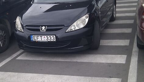 Automobilis ant pėsčiųjų perėjos
