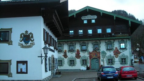 Dekoruotas namas Walchsee, Austrija