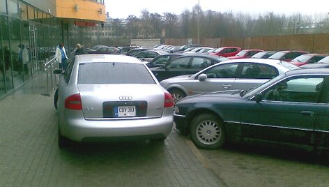 Fotopolicija: Audi ant &scaron;aligatvio