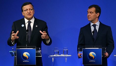 Jose Manuelis Barroso ir Dmitrijus Medvedevas kalbėjosi ir apie „Družbos“ naftotiekį.