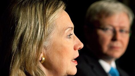 Hillary Clinton ir Kevinas Ruddas