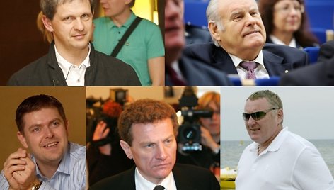 Turtingiausi Lietuvos verslininkai: Nerijus Numavičius (viršuje, kairėje), Bronislovas Lubys, Ilja Laursas (apačioje kairėje), Žilvinas Marcinkevičius ir Tautvydas Barštys