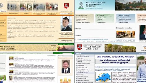 Kiekvienos ministerijos interneto svetainė &scaron;iuo metu yra skirtinga ir unikali.