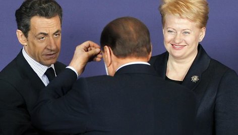 Nicolas Sarkozy, Silvio Berlusconi ir Dalia Grybauskaitė